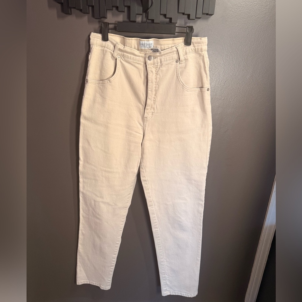 Womens Cream Jeans